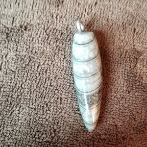 Polished Marine Squid Fossil pendant